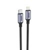GEPARD kabel USB-C - Lightning PD 20W metal 1,2 m czarny