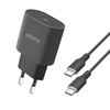 MOONX ładowarka sieciowa MC06 PD 25W 1xUSB-C + kabel USB-C - USB-C Czarny