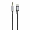 SWISSTEN Kabel w oplocie AUX Audio Adapter Lightning - 3,5 mm Jack 1,5 M czarny