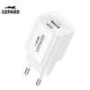 GEPARD ładowarka sieciowa - PD 20W USB-C + USB-A biała