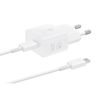 Oryginalna Ładowarka Sieciowa Samsung EP-T2510EWE PD 25W + kabel USB-C 1m EP-DN980BWE - biała (bulk)