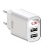 XO ładowarka sieciowa L95 2xUSB 2,4A BIAŁA Z WYŚWIETLACZEM