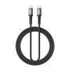 BWOO kabel Pleciony USB-C - USB-C 2m 60W, czarny
