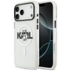 KARL LAGERFELD futerał do IPHONE 17 Pro kompatybilny z MagSafe KLHMP17LHGCHGKBT (IML Choupette Sketch Logo) transparentny