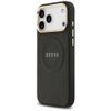 GUESS futerał do IPHONE 17 Pro Max kompatybilny z MagSafe GUHMP17XPSAMSECK (PU W/ Peony Hot Stamp) czarny