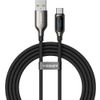 Kabel z wyświetlaczem LED USB A do USB C VEGER PD 3A 66W 1,2 m AC1-XHJ czarny