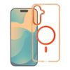 Etui na Samsung A07 / A08 Frame Clear Hybrid Mag Cover zgodny z MagSafe pomarańczowe