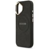 GUESS futerał do IPHONE 17 kompatybilny z MagSafe GUHMP17SPSAMSECK (PU W/ Peony Hot Stamp) czarny