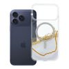 Etui na iPhone 17 Pro Max / 18 Pro Max (low camera edge) Golden zgodne z MagSafe białe