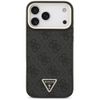 GUESS futerał do IPHONE 17 Pro Max kompatybilny z MagSafe GUHMP17XP4GTDGMK (4G PU W/ Triangle Logo) złoto czarny