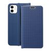 Etui z klapką na iPhone 11 Luna Book Carbon niebieskie
