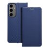 Etui z klapką na Samsung S24 FE Luna Book Carbon niebieskie