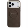 GUESS futerał do IPHONE 17 Pro Max kompatybilny z MagSafe GUHMP17XPSAMSECW (PU W/ Peony Hot Stamp) brązowy