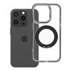 Etui na iPhone 15 PRO Frame Circle Stand zgodne z MagSafe czarne