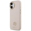 GUESS futerał do IPHONE 17 kompatybilny z MagSafe GUHMP17SPGCRMDEP (PU W/ Grained Strass Logo) różowy