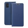 Etui z klapką na Samsung A51 Luna Book Carbon niebieskie