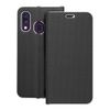 Etui z klapką na Samsung A40 Luna Book Carbon czarne
