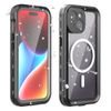 Etui na iPhone 15 wodoodporne Shellbox Dot zgodne z MagSafe czarne