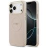 GUESS futerał do IPHONE 17 Pro Max kompatybilny z MagSafe GUHMP17XPSAMSECP (PU W/ Peony Hot Stamp) różowy