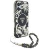 GUESS futerał do IPHONE 16 kompatybilny z MagSafe GUHMP16SHPCTPLSK (IML Palm Trees Triangle W/ Pearl Strap) czarny