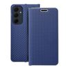 Etui z klapką na Samsung A35 5G Luna Book Carbon niebieskie