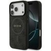 GUESS futerał do IPHONE 17 Pro kompatybilny z MagSafe GUHMP17LG4GFRK (PU 4G Ring Classic Logo) czarny