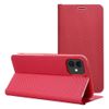 Etui z klapką na iPhone 17 / 18 Luna Book Carbon czerwone
