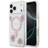 GUESS futerał do IPHONE 17 Pro Max kompatybilny z MagSafe GUHMP17XRBFGFGMP (Resin Flowers and Glitter) różowy