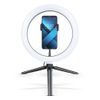 Lampa LED Ring Stream RGB pierścieniowa 10" z uchwytem na telefon + statyw czarna