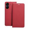 Etui z klapką na Xiaomi Redmi 13C / Poco C65 Luna Book Carbon czerwone