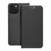Etui z klapką na iPhone 15 Luna Book Carbon czarne