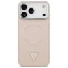 GUESS futerał do IPHONE 17 Pro kompatybilny z MagSafe GUHMP17LPSDTSCMP (PU W/ Triangle Logo) różowy