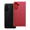 Etui z klapką na Samsung A26 5G Luna Book Carbon czerwone