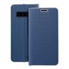 Etui z klapką na Samsung S10 Luna Book Carbon niebieskie