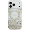 GUESS futerał do IPHONE 17 Pro Max kompatybilny z MagSafe GUHMP17XRGRGED (Resin Bottom Glitter) złoty