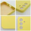 Etui na Samsung S25 EDGE Silicone 2mm (camera protection) zółte