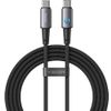Kabel z diodą LED USB C do USB C VEGER PD 5A 240W 1,5 m CC2-ZSD czarny