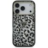 GUESS futerał do IPHONE 17 Pro kompatybilny z MagSafe GUHMP17LHLEGTGLK (PC TPU W/ Leopard Glitter) czarny