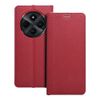 Etui z klapką na Xiaomi Redmi 14C Luna Book Carbon czerwone