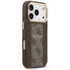 GUESS futerał do IPHONE 17 Pro kompatybilny z MagSafe GUHMP17LPG4SEMCW (PU W/ 4G Stripe) brązowy