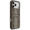 GUESS futerał do IPHONE 17 Pro Max kompatybilny z MagSafe GUHMP17XP4RPSW (4G Printed Stripes) brązowy