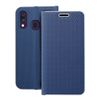 Etui z klapką na Samsung A40 Luna Book Carbon niebieskie