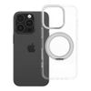 Etui na iPhone 16 PRO Frame Circle Stand zgodne z MagSafe transparentne