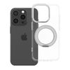 Etui na iPhone 15 PRO Frame Circle Stand zgodne z MagSafe transparentne