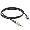 Kabel AUX Jack 3,5 mm do USB C Hoco 1 m UPA22 czarny