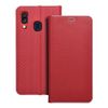 Etui z klapką na Samsung A40 Luna Book Carbon czerwone