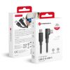 Kabel USB C do USB C Forcell F-Energy QC4.0 PD 3A 60W Cafule 90° 1,2 m CC-1Deg czarny 0INT