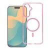 Etui na Samsung A07 / A08 Frame Clear Hybrid Mag Cover zgodny z MagSafe pudrowy róż