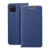 Etui z klapką na Samsung A12 / M12 Luna Book Carbon niebieskie