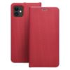 Etui z klapką na iPhone 11 Luna Book Carbon czerwone